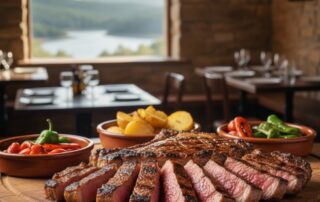 carne a la parrilla Pantano del Burguillo